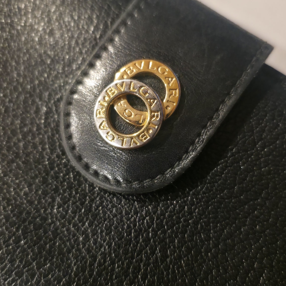 Bvlgari Black Leather Wallet